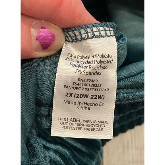 Terra & Sky green wide leg pants size 2X - Picture 10 of 10